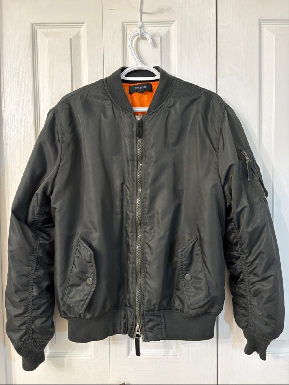 Ring of Fire Men's Fly Weight Bomber Jacket Sz Medium
